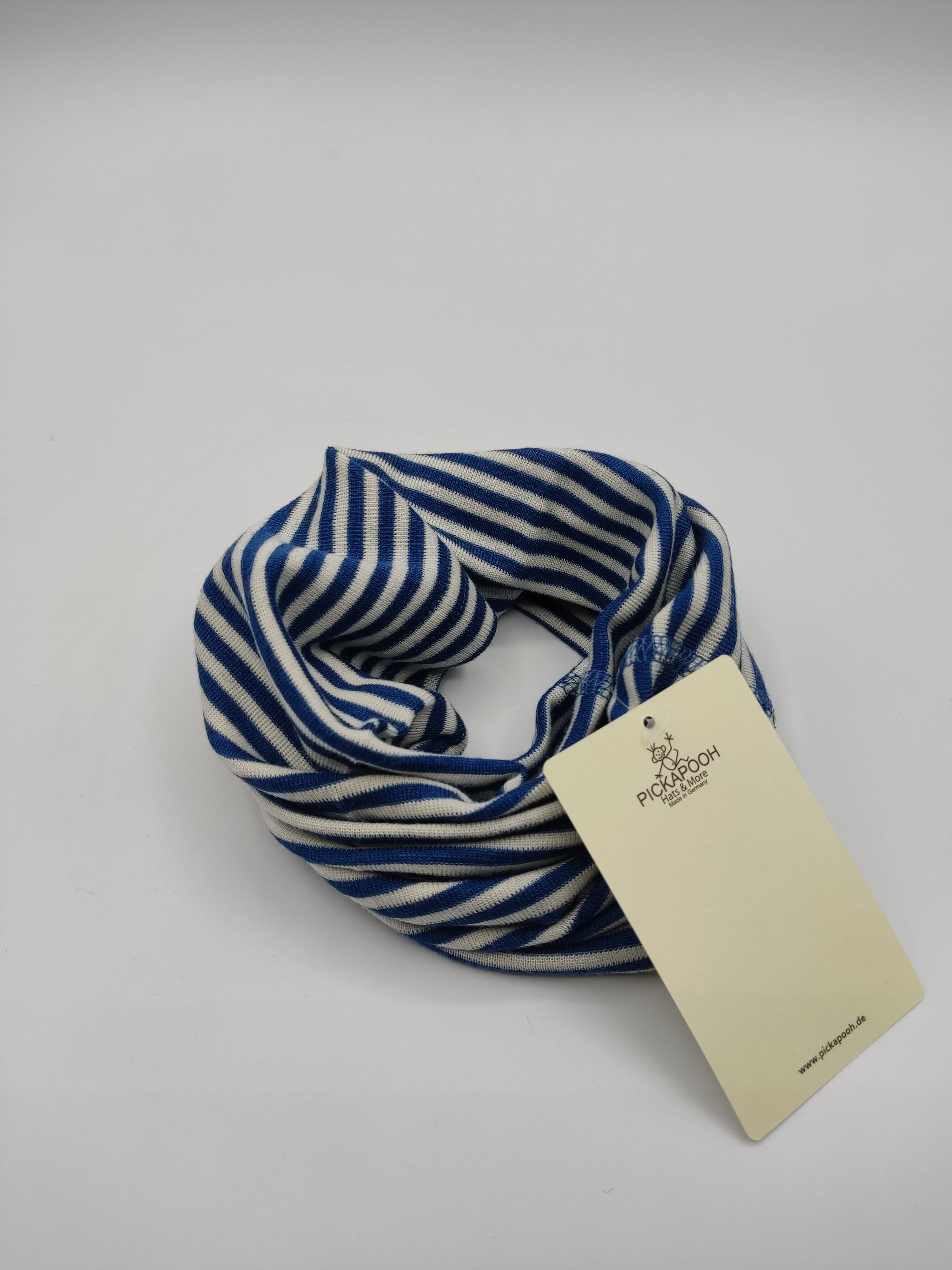 Scaldacollo in lana e seta per bambino e adulto // riga Blu elettrico